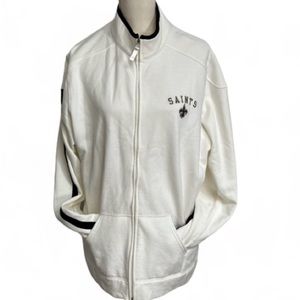 NFL Saints Ladies Long Sleeve Zip Up Jacket With Pockets Plus Size 2XL NWOT